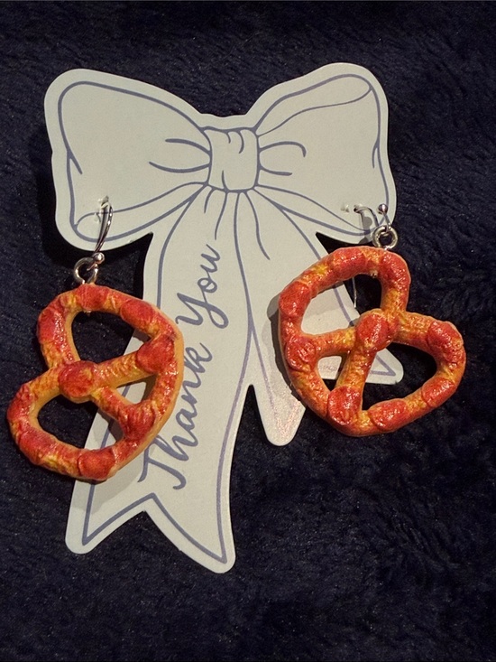 Handmade Jewelry - Pretzel Dangle Earrings -